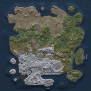 Thumbnail Rust Map: Procedural Map, Size: 4000, Seed: 1963962239, 15 Monuments