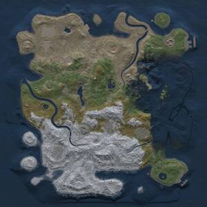 Thumbnail Rust Map: Procedural Map, Size: 4000, Seed: 1963962239, 14 Monuments