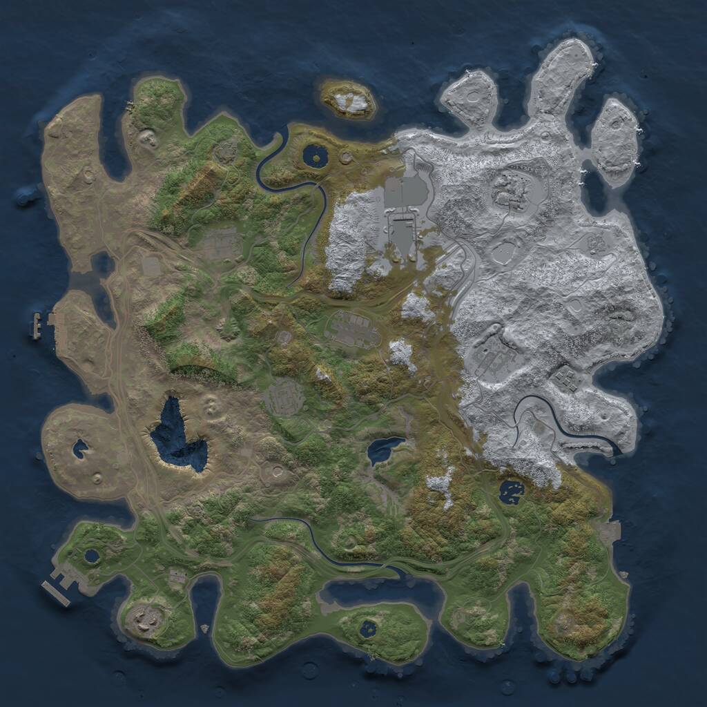 Rust Map: Procedural Map, Size: 4250, Seed: 1269196762, 15 Monuments