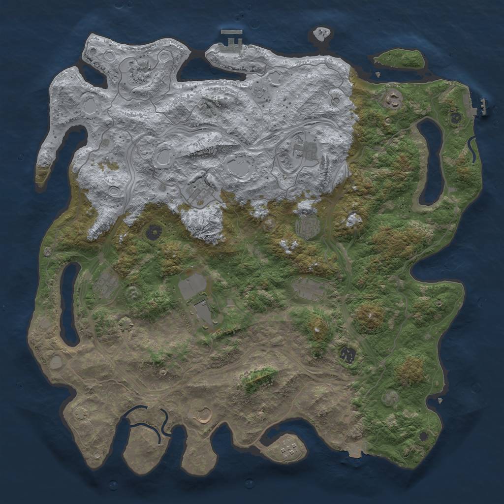 Rust Map: Procedural Map, Size: 4750, Seed: 1530301431, 19 Monuments