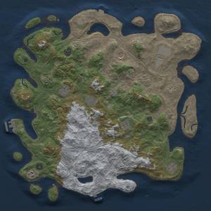 Thumbnail Rust Map: Procedural Map, Size: 4500, Seed: 1072868454, 19 Monuments