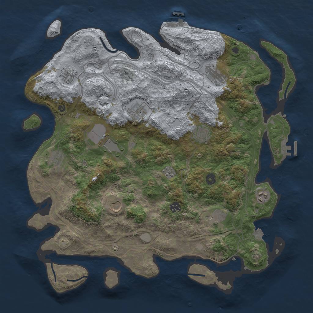 Rust Map: Procedural Map, Size: 4250, Seed: 42288, 19 Monuments