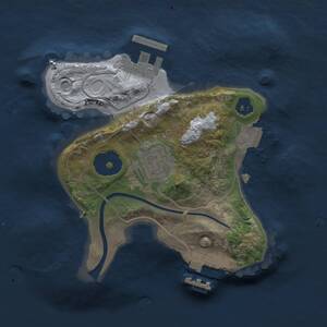 Thumbnail Rust Map: Procedural Map, Size: 1850, Seed: 61752422, 4 Monuments