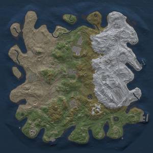 Thumbnail Rust Map: Procedural Map, Size: 4300, Seed: 939068445, 19 Monuments