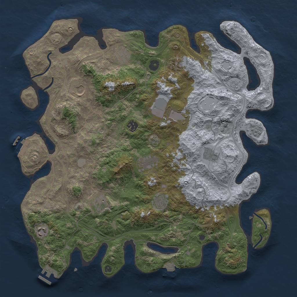 Rust Map: Procedural Map, Size: 4250, Seed: 1289663920, 19 Monuments