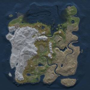 Thumbnail Rust Map: Procedural Map, Size: 4000, Seed: 500409144, 16 Monuments