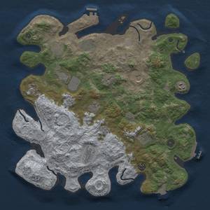 Thumbnail Rust Map: Procedural Map, Size: 4000, Seed: 406088788, 19 Monuments