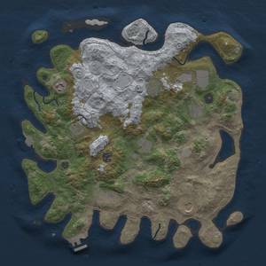 Thumbnail Rust Map: Procedural Map, Size: 4000, Seed: 5911278, 17 Monuments