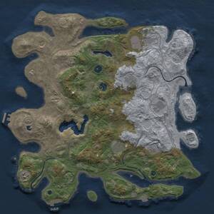 Thumbnail Rust Map: Procedural Map, Size: 4250, Seed: 2070239212, 15 Monuments