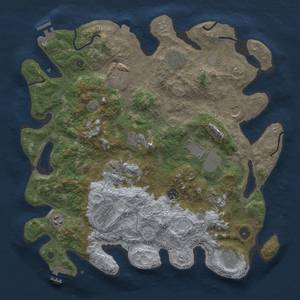 Thumbnail Rust Map: Procedural Map, Size: 4000, Seed: 1548791580, 19 Monuments