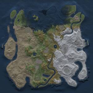 Thumbnail Rust Map: Procedural Map, Size: 3900, Seed: 45028481, 17 Monuments