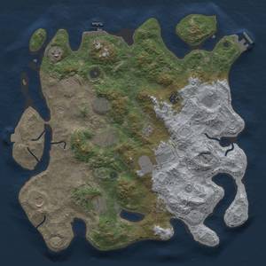 Thumbnail Rust Map: Procedural Map, Size: 3900, Seed: 45028481, 19 Monuments