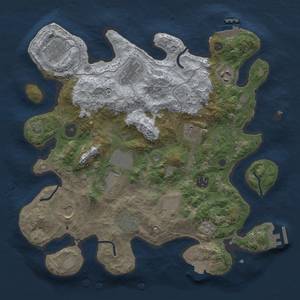 Thumbnail Rust Map: Procedural Map, Size: 3500, Seed: 566094010, 18 Monuments