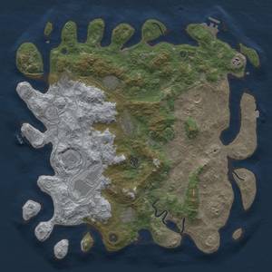 Thumbnail Rust Map: Procedural Map, Size: 4500, Seed: 4379580, 19 Monuments