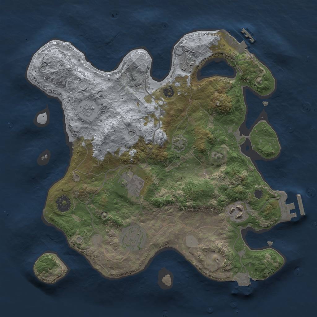 Rust Map: Procedural Map, Size: 2980, Seed: 96899, 12 Monuments