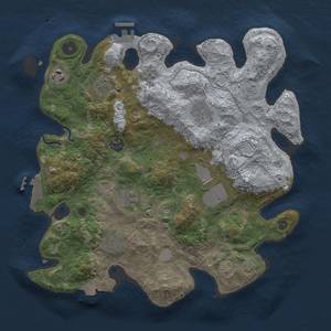 Thumbnail Rust Map: Procedural Map, Size: 3500, Seed: 2674, 16 Monuments