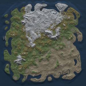 Thumbnail Rust Map: Procedural Map, Size: 6000, Seed: 851919114, 19 Monuments