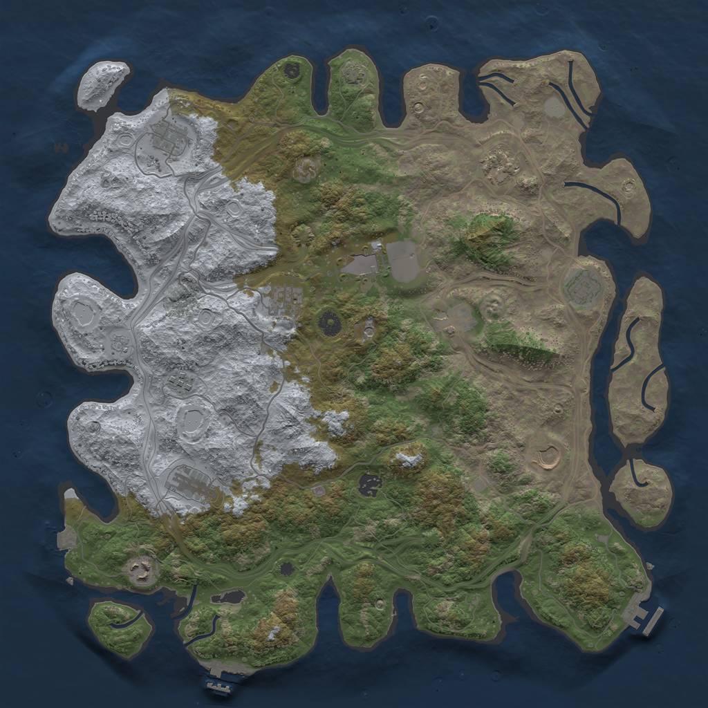 Rust Map: Procedural Map, Size: 4531, Seed: 975866068, 19 Monuments