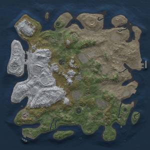 Thumbnail Rust Map: Procedural Map, Size: 4000, Seed: 13760, 19 Monuments