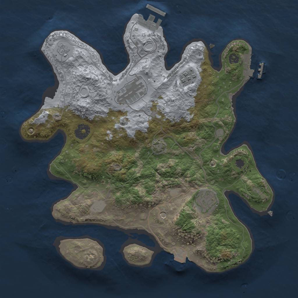 Rust Map: Procedural Map, Size: 2900, Seed: 829560740, 11 Monuments