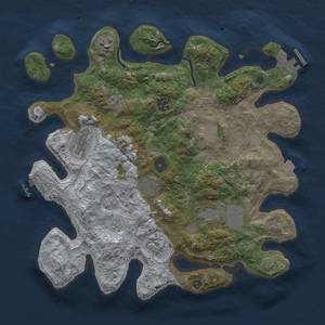 Thumbnail Rust Map: Procedural Map, Size: 3500, Seed: 333650721, 16 Monuments