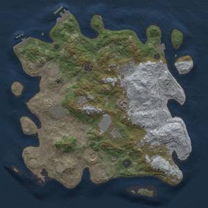 Thumbnail Rust Map: Procedural Map, Size: 3750, Seed: 18208, 17 Monuments