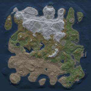 Thumbnail Rust Map: Procedural Map, Size: 4000, Seed: 153048469, 13 Monuments