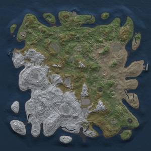 Thumbnail Rust Map: Procedural Map, Size: 4500, Seed: 1857932838, 19 Monuments