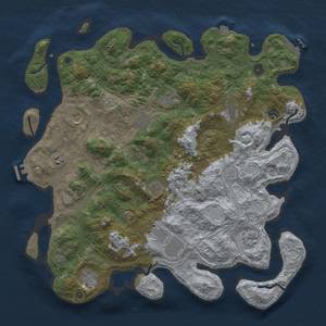 Thumbnail Rust Map: Procedural Map, Size: 4500, Seed: 1885191552, 19 Monuments