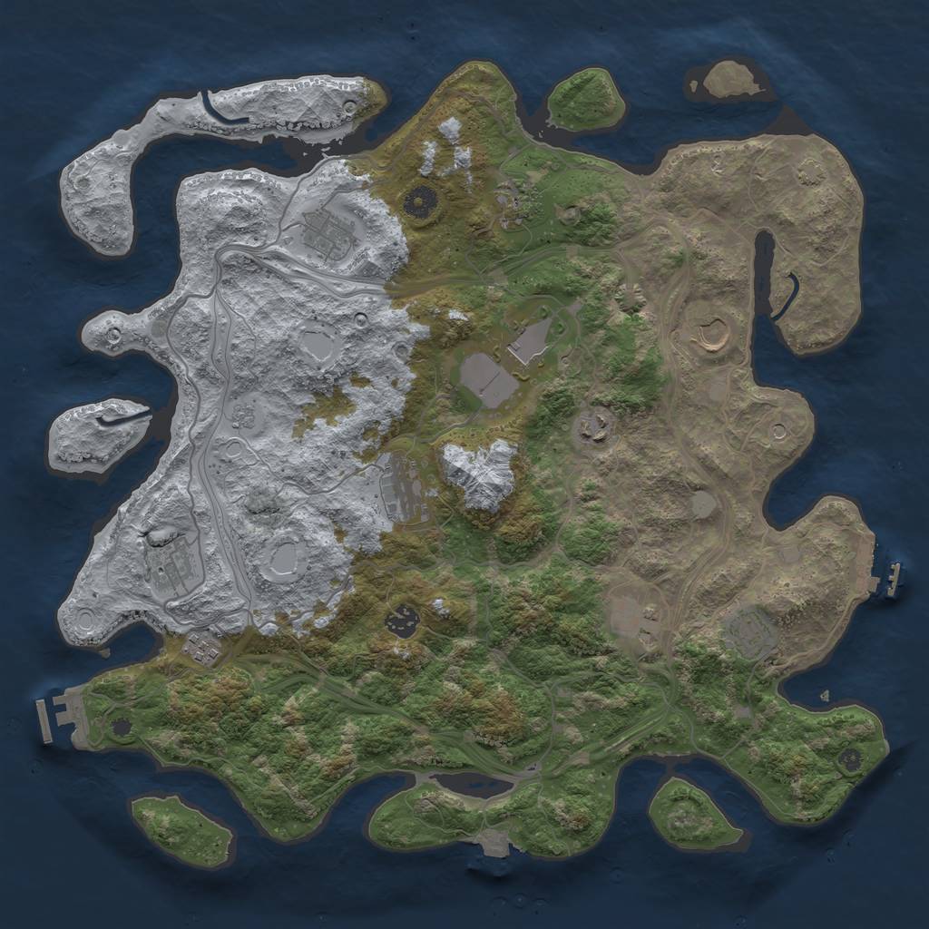 Rust Map: Procedural Map, Size: 4250, Seed: 714867799, 19 Monuments