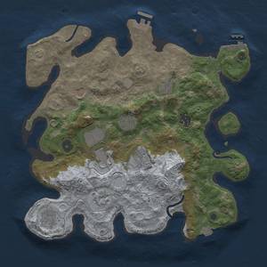 Thumbnail Rust Map: Procedural Map, Size: 3500, Seed: 1258111169, 16 Monuments