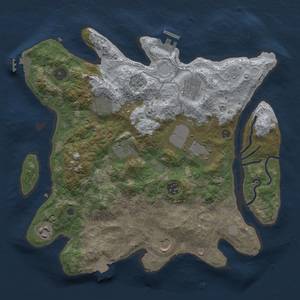 Thumbnail Rust Map: Procedural Map, Size: 3500, Seed: 6576756, 16 Monuments