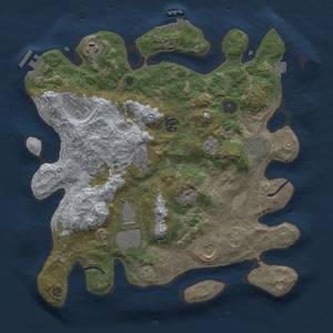 Thumbnail Rust Map: Procedural Map, Size: 3500, Seed: 1414763124, 16 Monuments