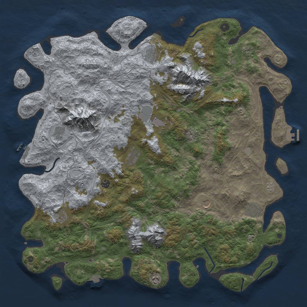 Rust Map: Procedural Map, Size: 5350, Seed: 1847584948, 19 Monuments