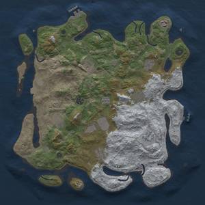 Thumbnail Rust Map: Procedural Map, Size: 4000, Seed: 72381, 18 Monuments