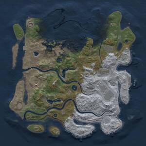 Thumbnail Rust Map: Procedural Map, Size: 4000, Seed: 72381, 14 Monuments