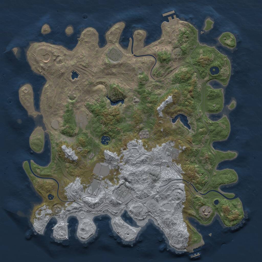 Rust Map: Procedural Map, Size: 4300, Seed: 6983, 15 Monuments