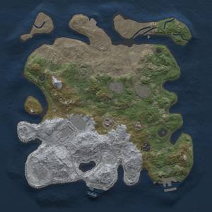 Thumbnail Rust Map: Procedural Map, Size: 3500, Seed: 8521004, 16 Monuments