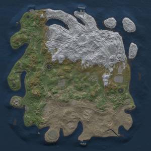 Thumbnail Rust Map: Procedural Map, Size: 4250, Seed: 1679504674, 19 Monuments