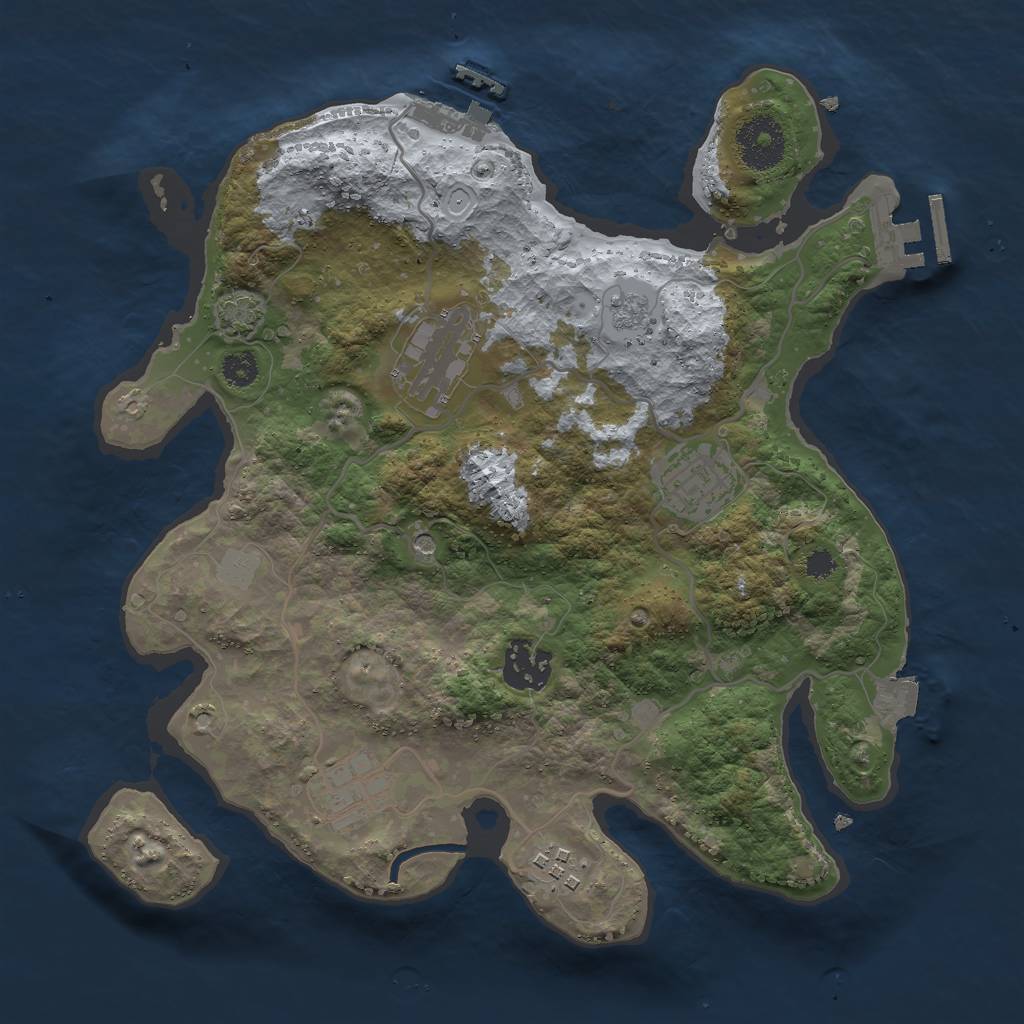 Rust Map: Procedural Map, Size: 3000, Seed: 15284, 13 Monuments