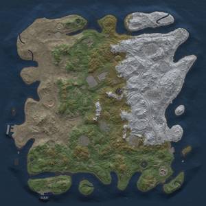 Thumbnail Rust Map: Procedural Map, Size: 4500, Seed: 1833662514, 19 Monuments