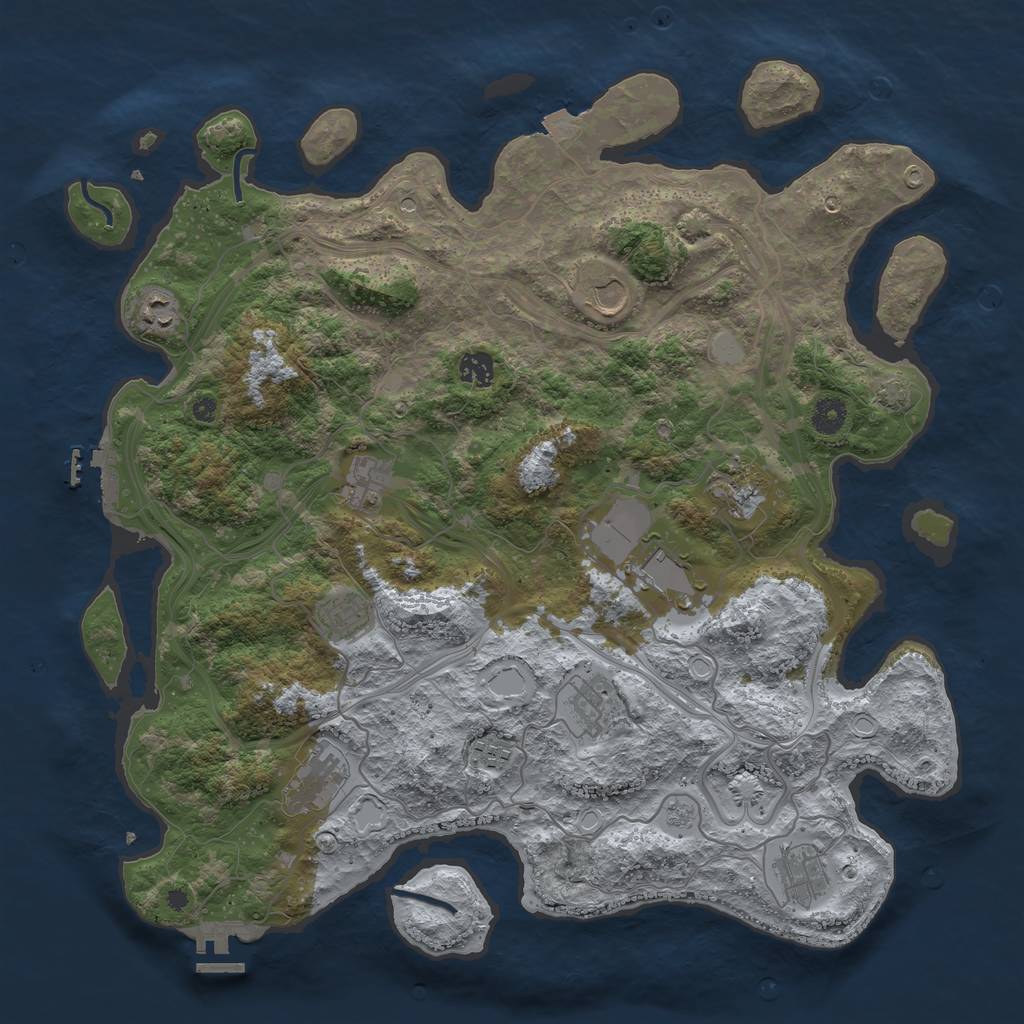 Rust Map: Procedural Map, Size: 4250, Seed: 892610292, 19 Monuments