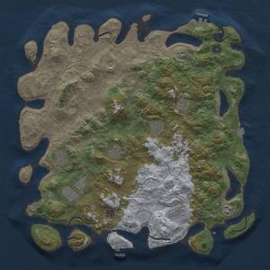 Thumbnail Rust Map: Procedural Map, Size: 4500, Seed: 1364002746, 19 Monuments