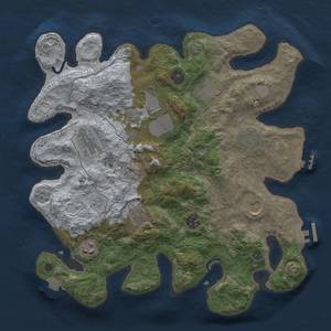 Thumbnail Rust Map: Procedural Map, Size: 3500, Seed: 1507429486, 17 Monuments