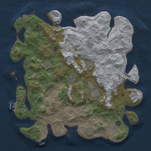 Thumbnail Rust Map: Procedural Map, Size: 4500, Seed: 20240801, 19 Monuments