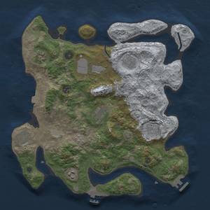 Thumbnail Rust Map: Procedural Map, Size: 3600, Seed: 942, 17 Monuments