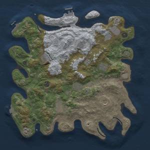 Thumbnail Rust Map: Procedural Map, Size: 4000, Seed: 1234126325, 18 Monuments