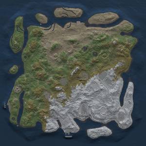 Thumbnail Rust Map: Procedural Map, Size: 4500, Seed: 2003602273, 19 Monuments