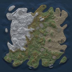 Thumbnail Rust Map: Procedural Map, Size: 4250, Seed: 1494341815, 19 Monuments