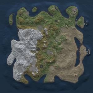 Thumbnail Rust Map: Procedural Map, Size: 3750, Seed: 33555121, 18 Monuments